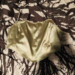 Sage green bandanna top